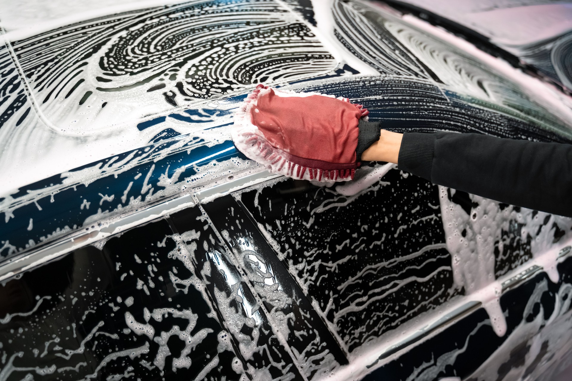 the vehicle body with foam and rag